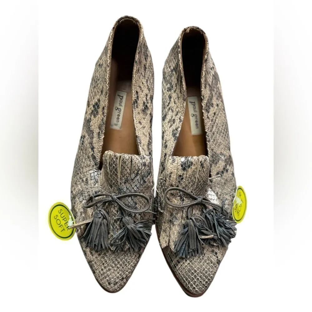 Paul Green Diana Kiltie Snakeskin Print Loafer